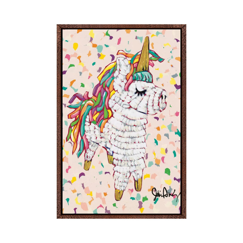 Queen Pinata 1 Piece Painting on Canvas, 66.04cm H x 45.72cm W x 3.81cm D, Brown Framed