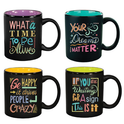 What a Time To Be Alive 11 oz Tuxedo Mug 4 Piece Set