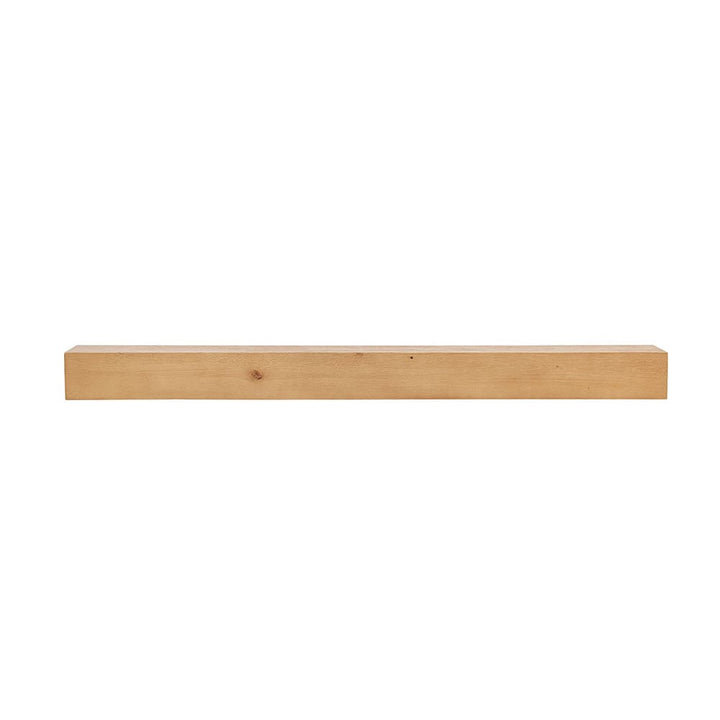 Tablette de manteau de cheminée en bois massif Encase, 60", Bois naturel