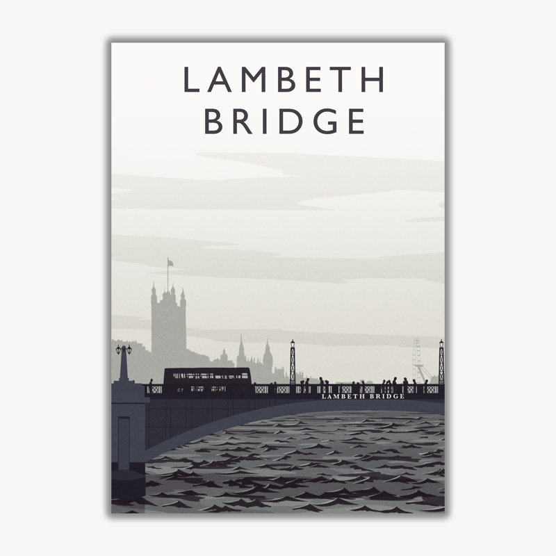 Lambeth Bridge Portrait - Print, No Framed, 50cm H x 40cm W x 3cm D