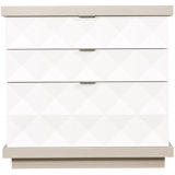 Axiom 3 - Drawer Bachelor's Chest in White/Gray