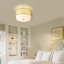 Plafonnier semi-encastré 3 lumières tambour