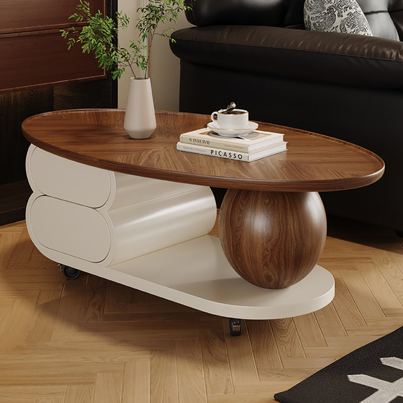 Une table basse mobile de style moyen, H 17,70 po x l 43,30 po x P 23,60 po