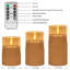 Ensemble de 3 bougies à piles avec télécommande et minuterie-2060578707