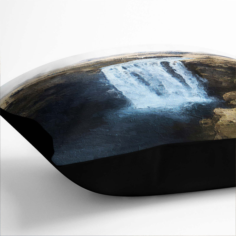 Square Cushion, Black, 55cm H x 55cm W x 20cm D