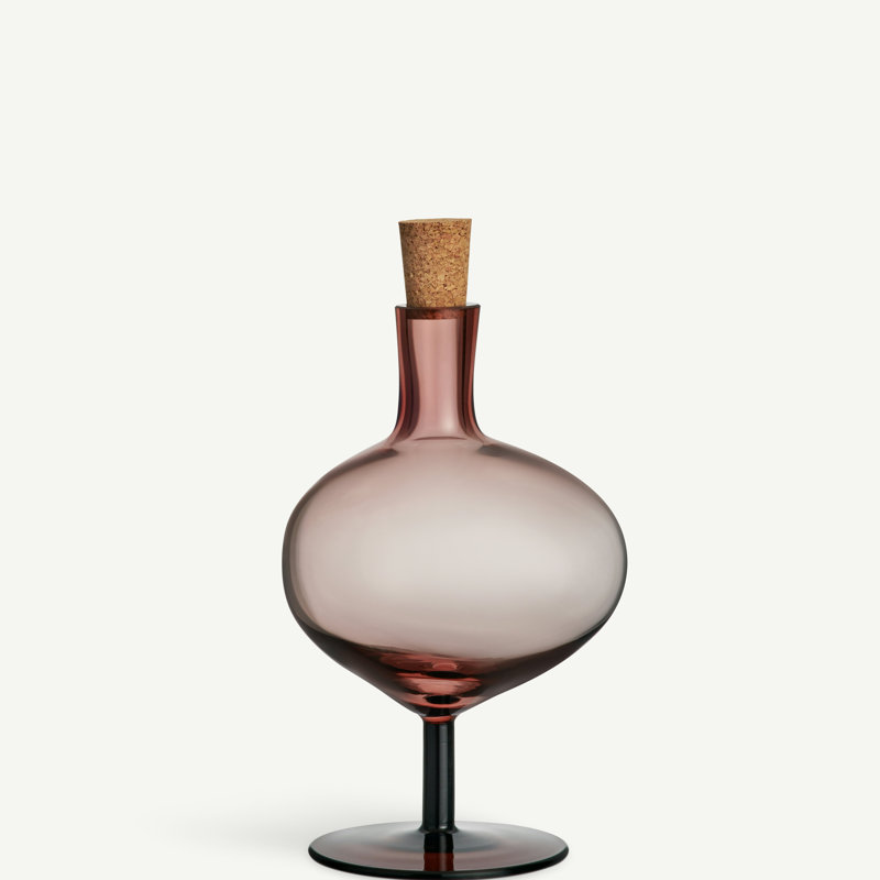 Bod Handmade Glass Table Vase, 9.06" H x 4.92" W x 4.92" D, Burgundy