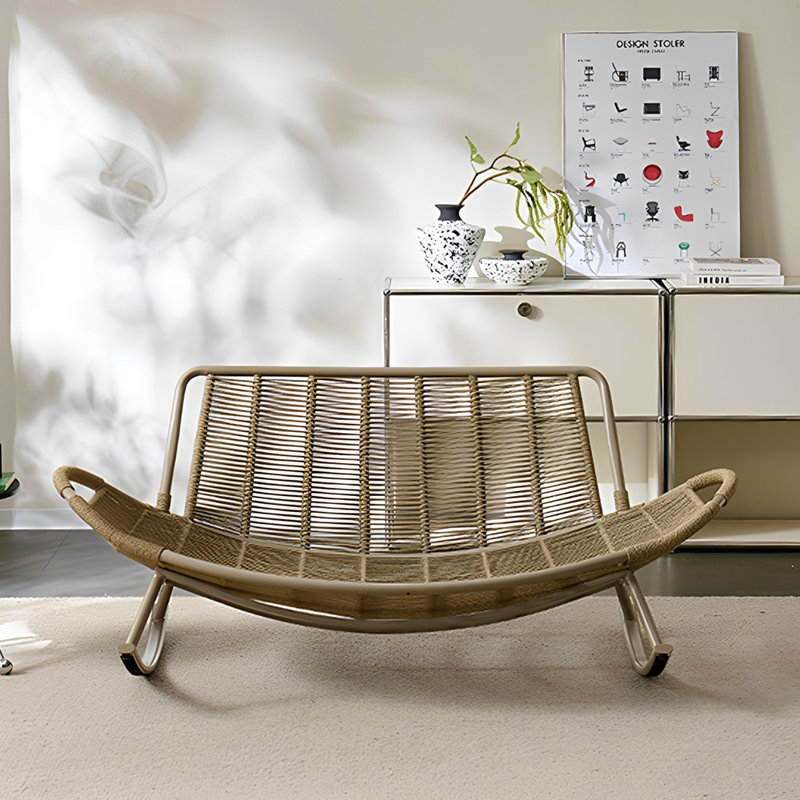 Chaise berçante ergonomique pour deux personnes, Gris