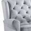 Fauteuil coulissant gris en tissu avec pivot