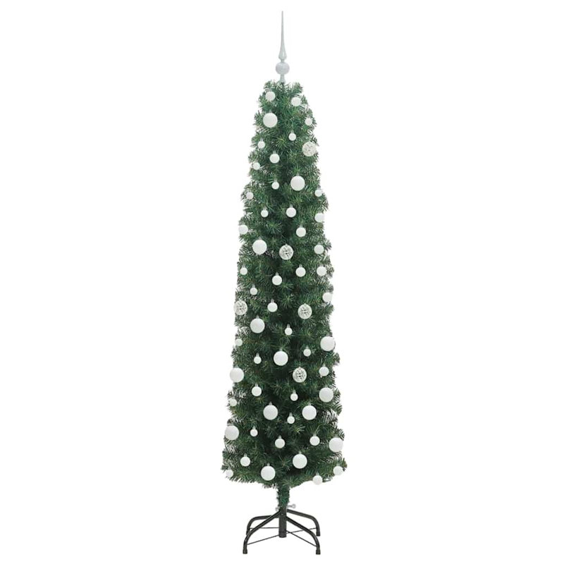 Artificial Christmas Tree with 300 LEDs with Stand, 5.91' H, White