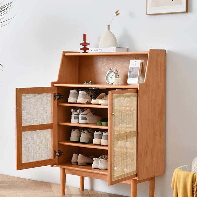 Creative Multi-Layer Rattan Shoe Storage Cabinet
