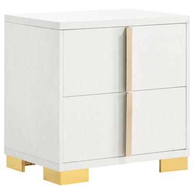 Jeremiah White 2-Drawer Nightstand