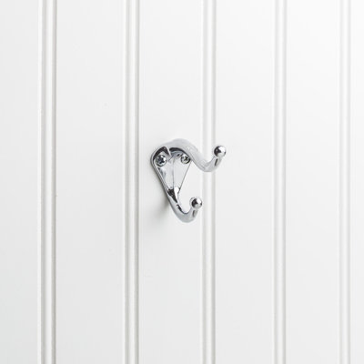 2-516 Double zinc wall mount hook. Finish DBAC.