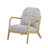 Solid Wood Frame Soft Fabric Modern Armchair, Nordic Style Accent Dining Chair Office Chair Comfort Seating for Living Room Bedroom Reading Nook Office-1757666328