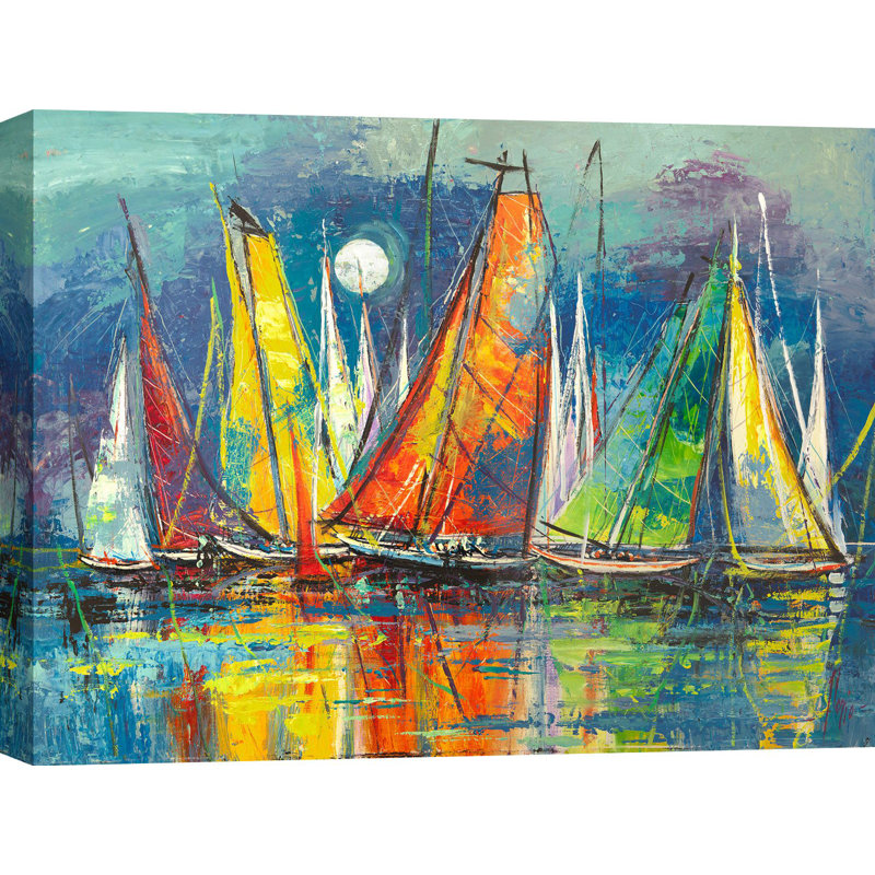Night Regatta by Luigi Florio - Wrapped Canvas Art Prints, 60cm H x 80cm W x 4cm D