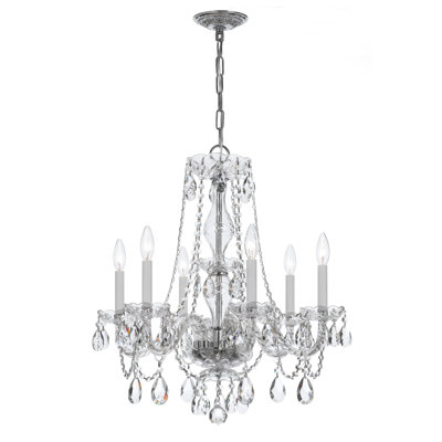 Bragg 6 - Light Glass Dimmable Chandelier