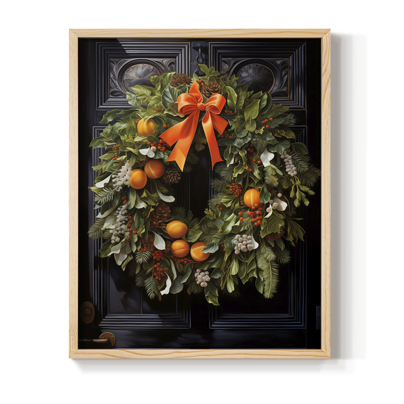 Christmas Holiday Art DCLIX Framed Print - Solid Wood, Natural, 11" H x 9" W