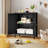 Small 2 Transparent Door Metal Storage Side Buffet Cabinet For Bed Room,Living Room,Entryway,Hallway,Home,Hotel,Office,Garage,Kitchen,4 Removable Shelf.-1175046003