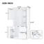 Armoire de rangement pour salle de bain avec portes et tiroirs, plusieurs espaces de rangement, style autoportant, tablette ouverte, tablette réglable, blanc