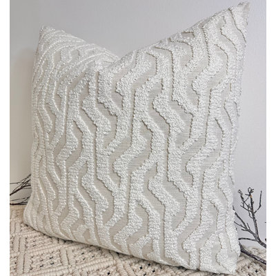 Abstract Ivory Square Cushion Cover
