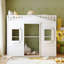 Lit mezzanine simple avec échelle - blanc-1367536342-1367536337
