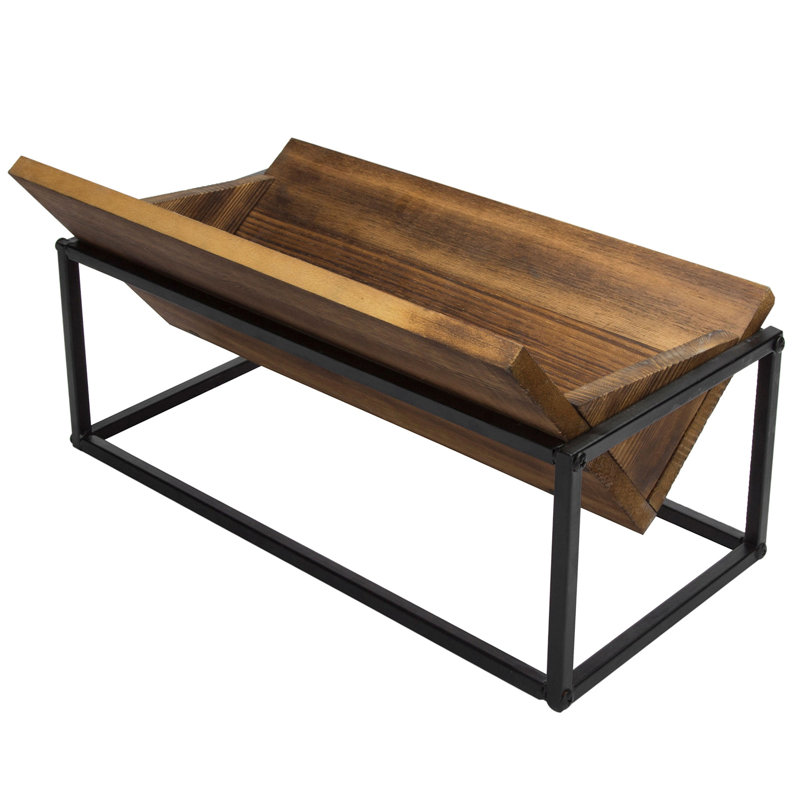 Tabletop Wood File Organizer Bookcase, Brown