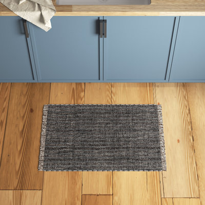 Tapis gris en laine Tracey