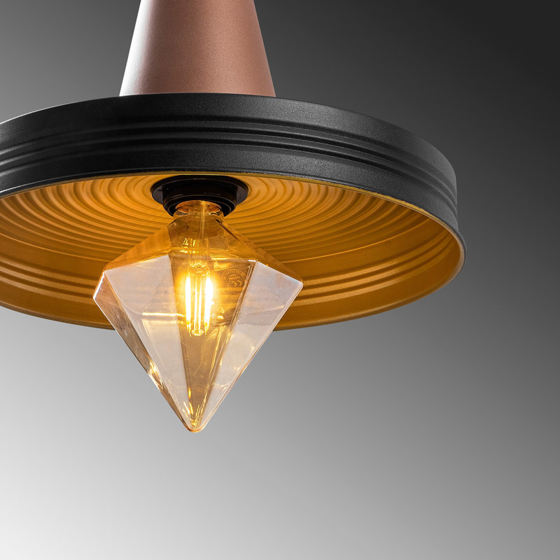 Luminaire suspendu en forme de dôme à 1 lumière Braselton