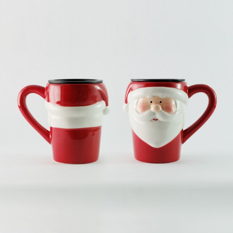  Godinger Coffee Mug Set with Lids, Travel Coffee Mugs