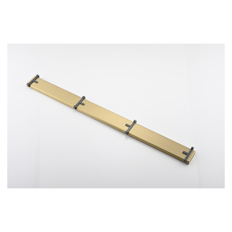 Drain de douche linéaire de 30 pouces avec housse amovible pour carrelage, drain de plancher en acier inoxydable 304 brossé avec crépine