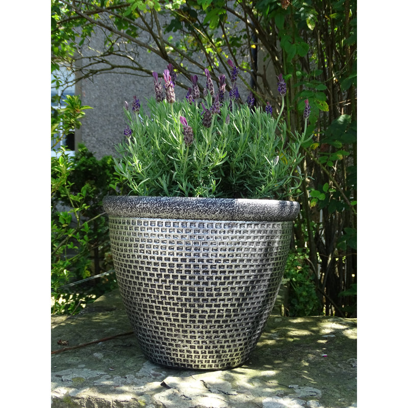 Hamish Pot Planter, Silver, 24cm H x 30cm W x 30cm D