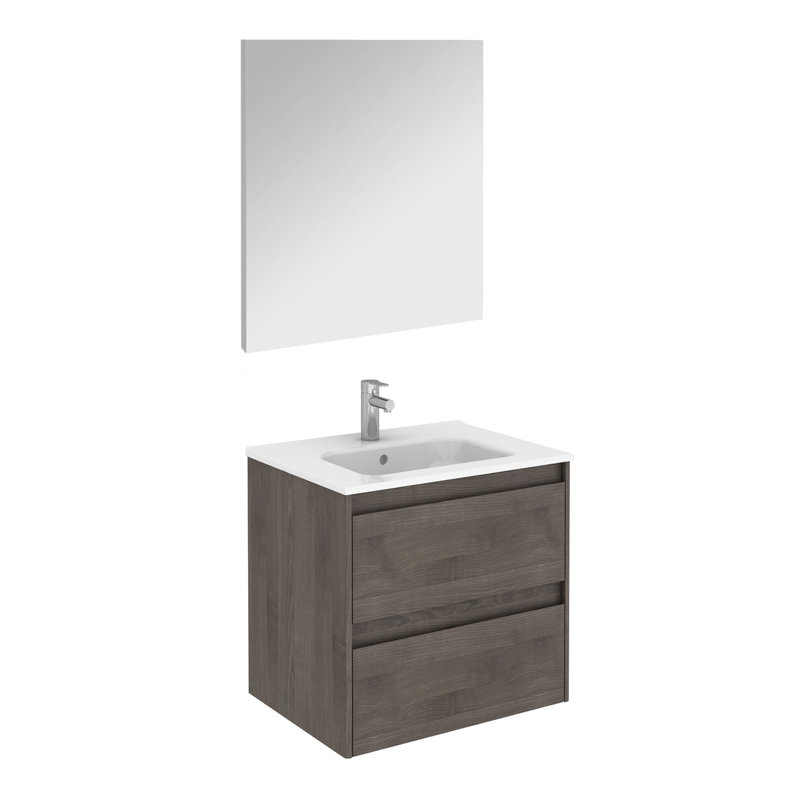 Ambra 39.6'' W Single Vanity, Gloss White, 23.8"
