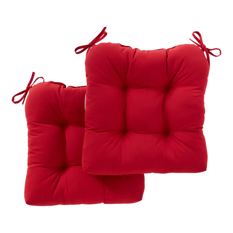 Coussin de chaise d'extérieur Royzell Sunbrella, Toile rouge