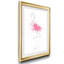 Flamingo Splash II - Art mural grandiose encadré sous verre, grand salon-864148065-864148064