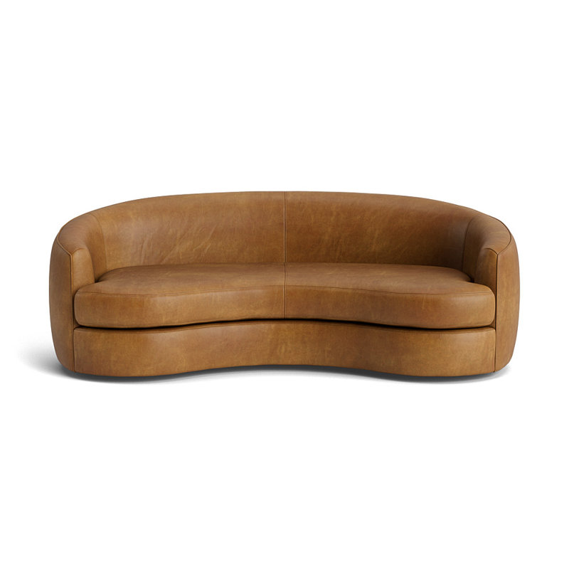 Canapé en cuir Giselle 100, 30" H x 100" W x 44" D, Bedford - Selle