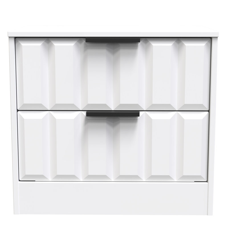 Besian 58cm W Manufactured Wood Bedside Table, White Matt
