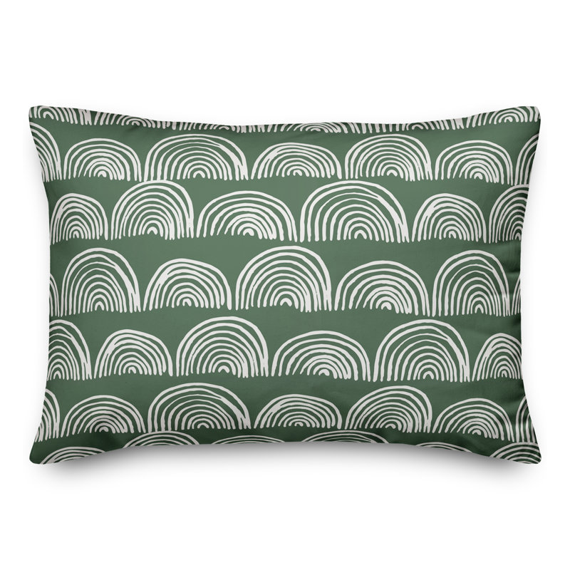 Abstract Outdoor Throw Pillow, Green