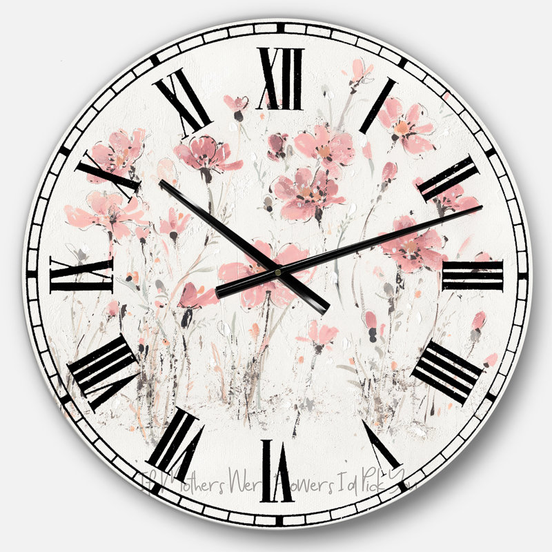 Wildflowers III - Horloge murale traditionnelle, Moyen