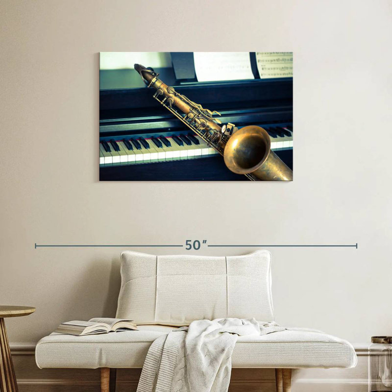 Abarca Piano And Saxophone, 24" H x 36" W