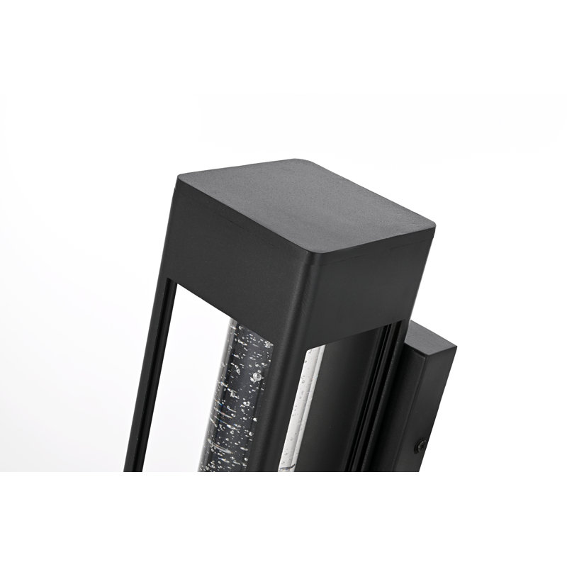 Olyssa  LED Outdoor Wall sconce in Black, 10" H x 5" W x 5" D