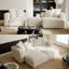 Canapé-lit modulaire convertible avec repose-pieds, canapé-lit, blanc-2062178114
