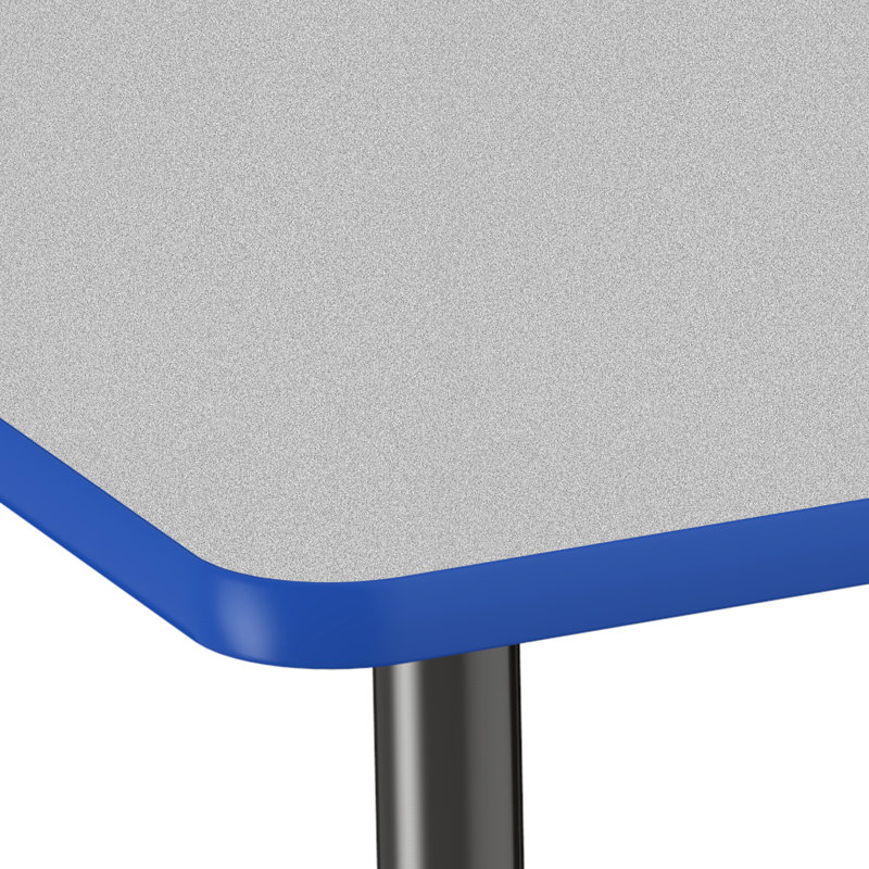 Table d'activité rectangulaire à hauteur réglable en forme de T, Gris/Bleu/Noir, Super, 24 po x 36 po