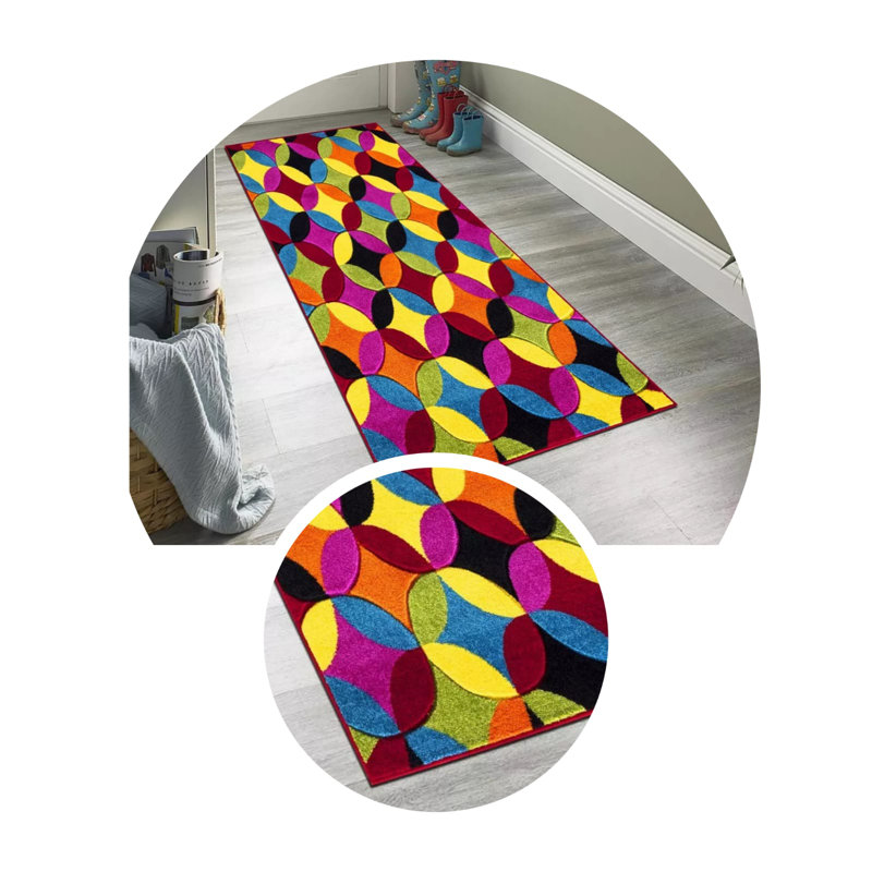 Saleha Flatweave Area Rug, Rectangle 60 x 110cm
