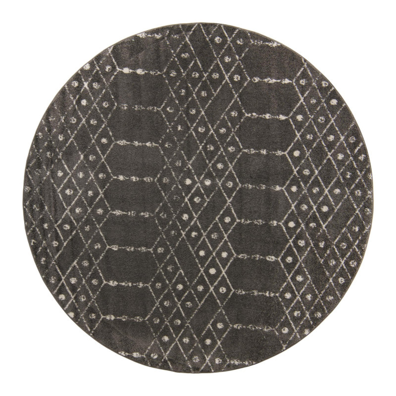 Ippazio Geometric Indoor Rug, Round 7'10"