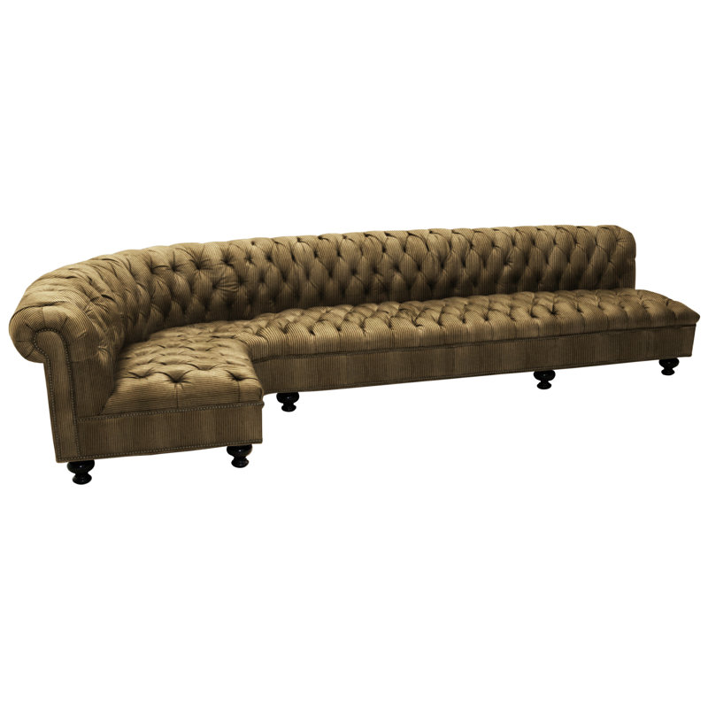 Sectional, Bella Pearl Performance Velvet, Brushy Bayou, Natural