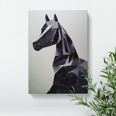 Geometric Horse No.1 Abstract - Wrapped Canvas