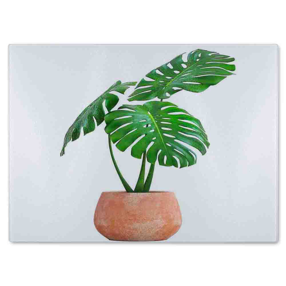 Monstera Glass Chopping Board