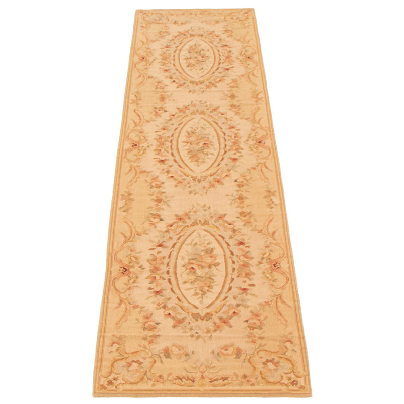 Tapisserie française brun clair Kilim 2 pi 6 po x 10 pi 0 po