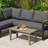 Durable Patio Tables, Hdpe 35.8 Inch Slatted Modern Outdoor Brown