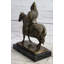 Statue de chevalier médiéval européen en bronze à cheval