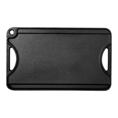 14X8.5 Inch Pre - Seasoned Reversible Cast Iron Black Grill Griddle, With Non Stick Surface For Frying For Cooking Pancakes, Grilled Meats On